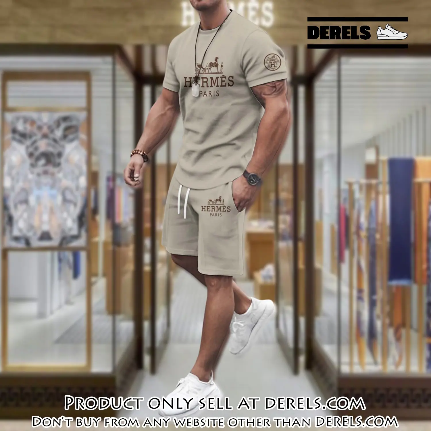 Hermes combo unisex tshirt & short limited luxury outfit cts1108 dr2357504